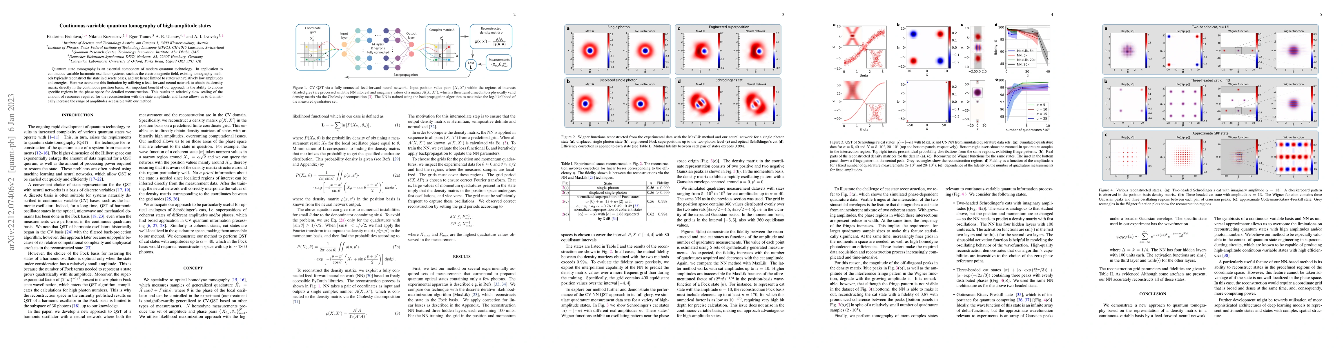 Thumbnail for Continuous-variable quantum tomography of high-amplitude states
