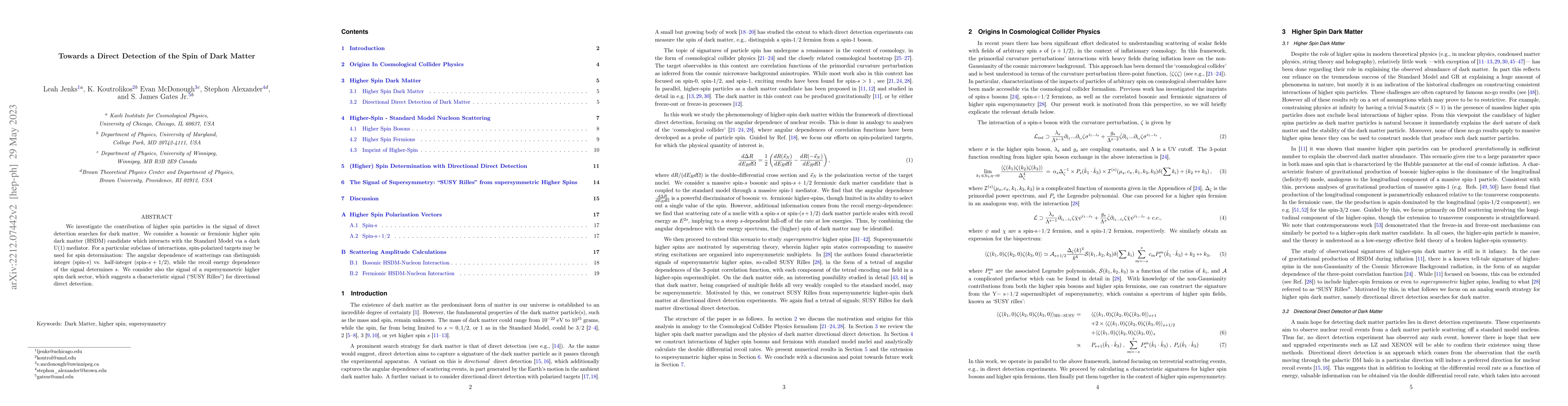 Thumbnail for Towards A Direct Detection of the Spin of Dark Matter