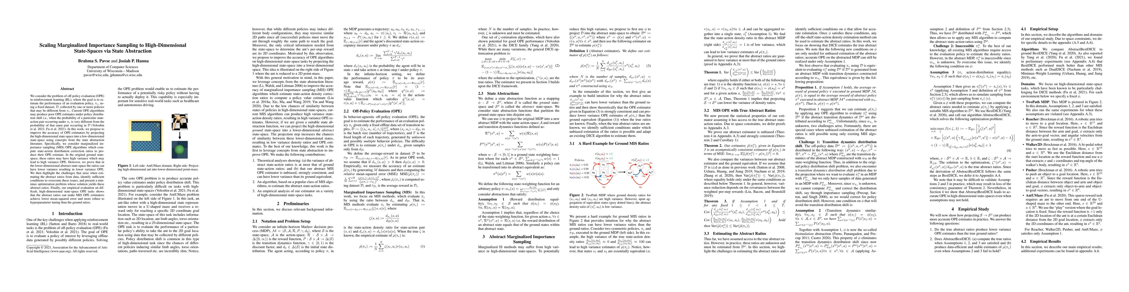 Thumbnail for Scaling Marginalized Importance Sampling to High-Dimensional
  State-Spaces via State Abstraction