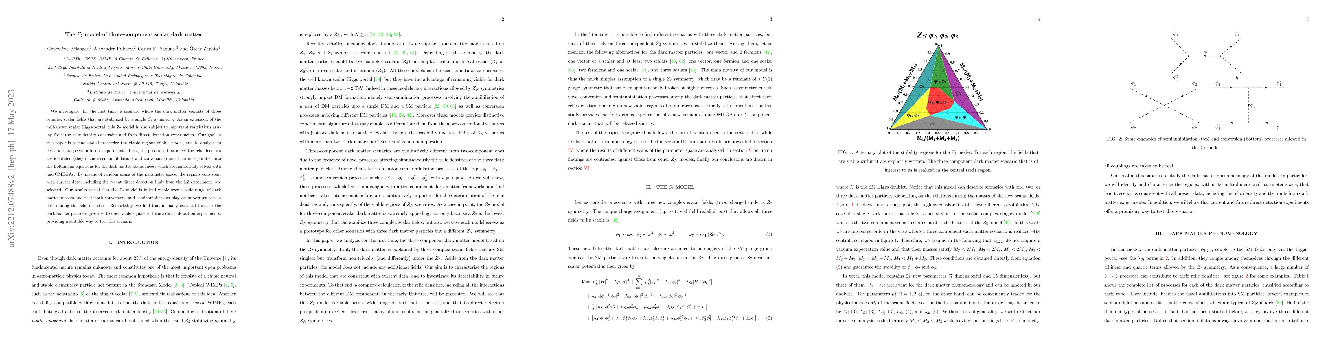 Thumbnail for The $Z_7$ model of three-component scalar dark matter