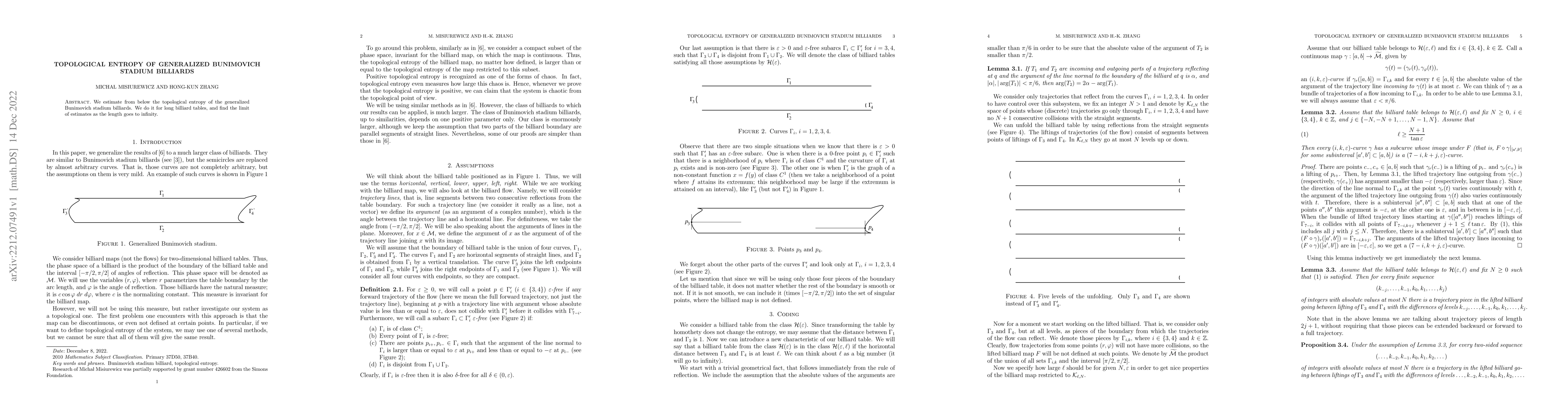 Thumbnail for Topological Entropy Of Generalized Bunimovich Stadium Billiards