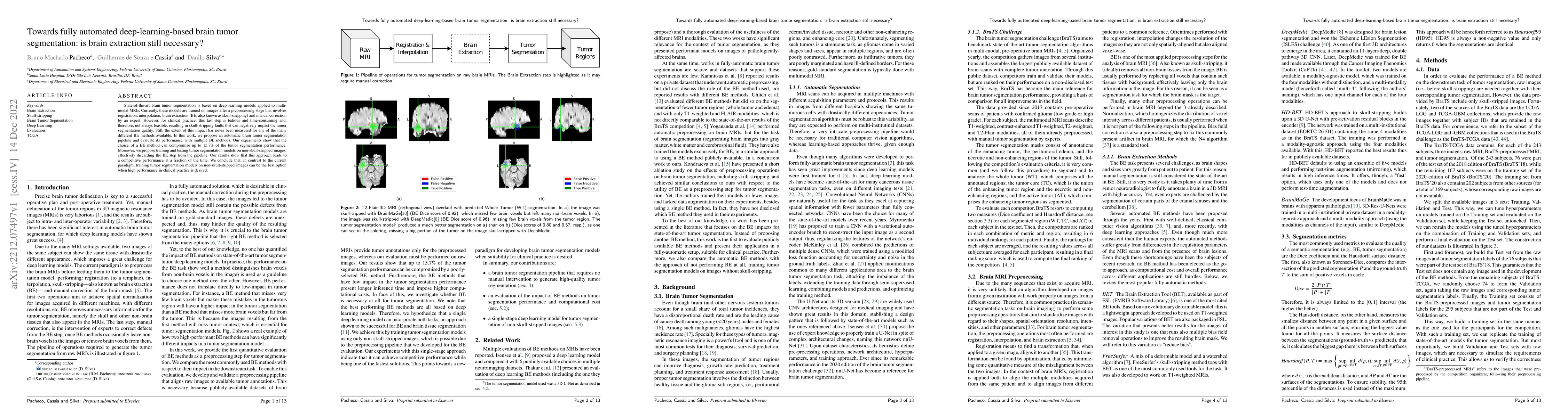 Thumbnail for Towards fully automated deep-learning-based brain tumor segmentation: is
  brain extraction still necessary?