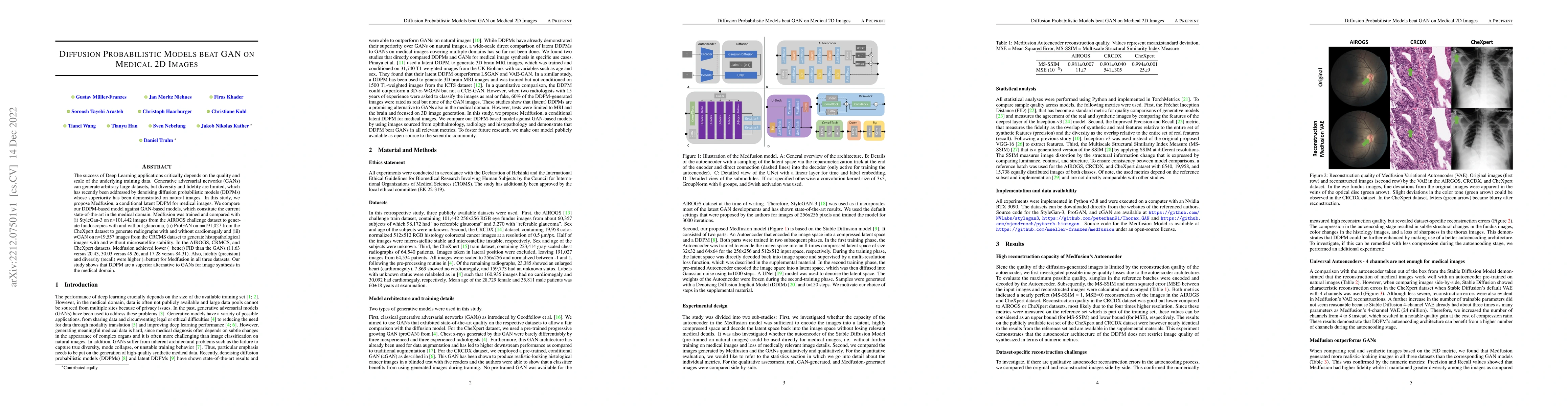 Thumbnail for Diffusion Probabilistic Models beat GANs on Medical Images