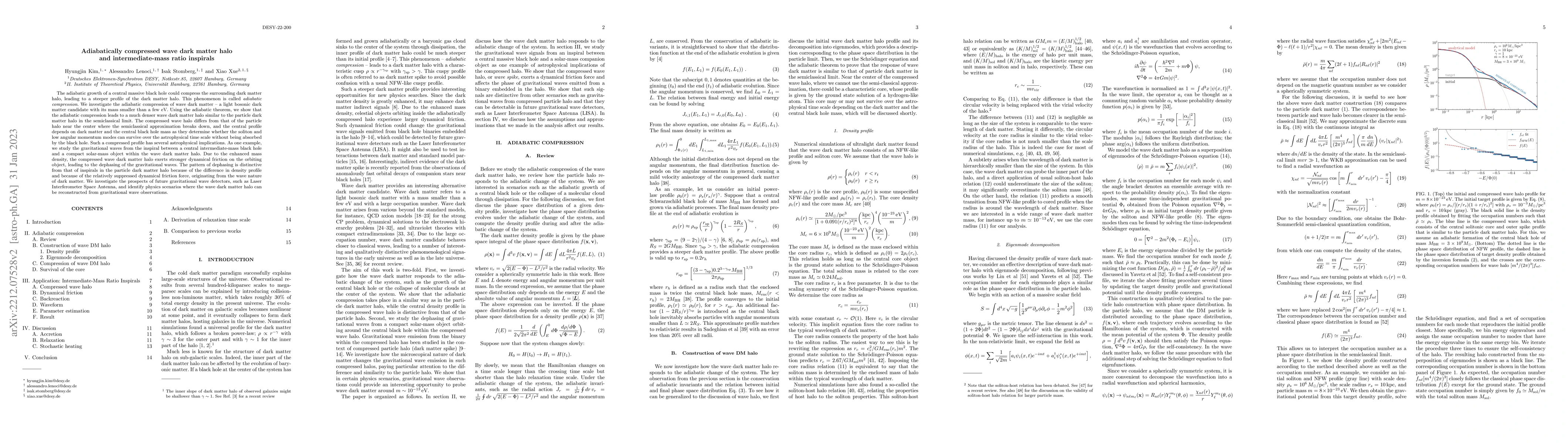Thumbnail for Adiabatically compressed wave dark matter halo and intermediate-mass
  ratio inspirals