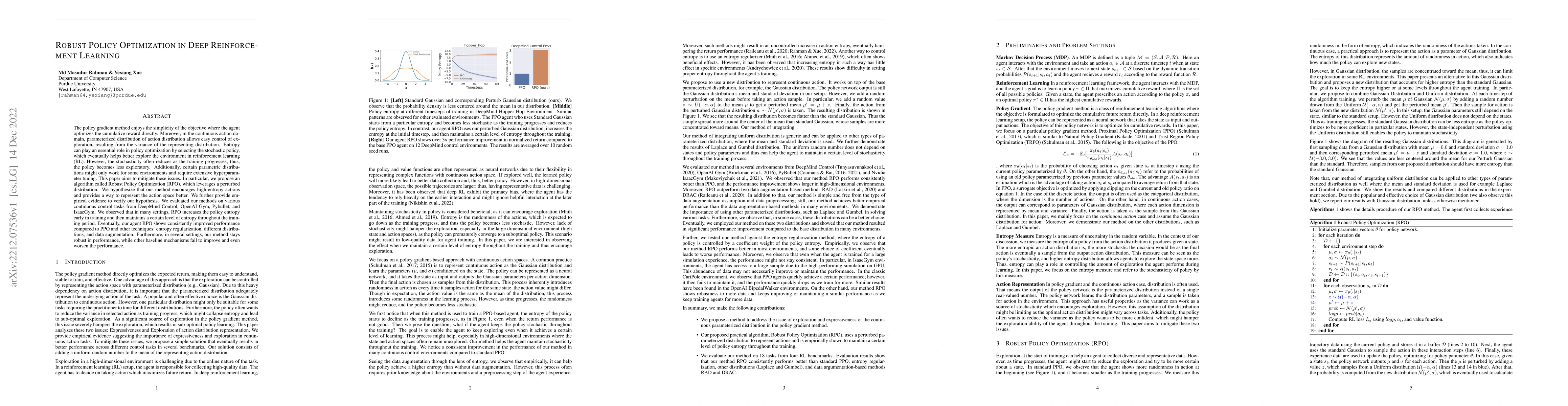 Thumbnail for Robust Policy Optimization in Deep Reinforcement Learning