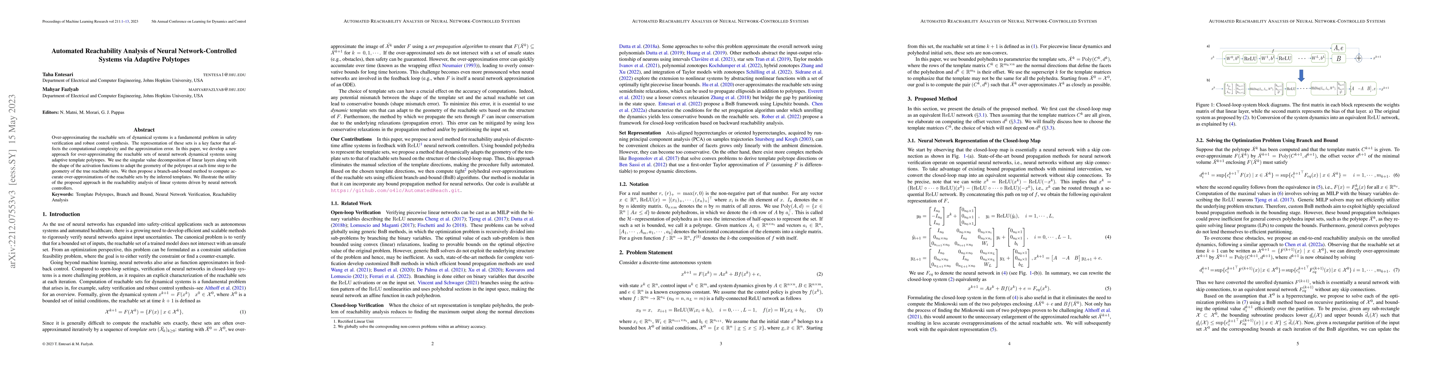 Thumbnail for Automated Reachability Analysis of Neural Network-Controlled Systems via
  Adaptive Polytopes