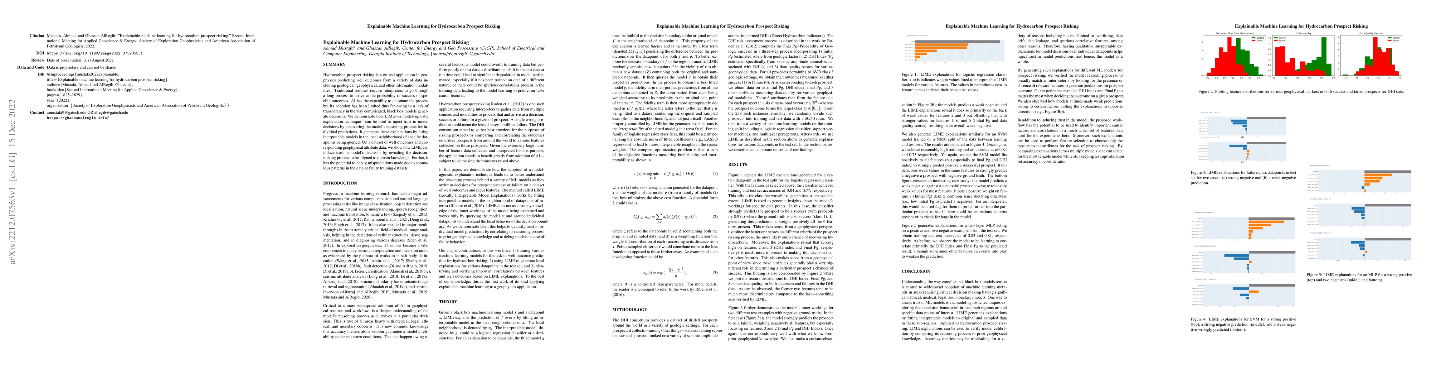 Thumbnail for Explainable Machine Learning for Hydrocarbon Prospect Risking