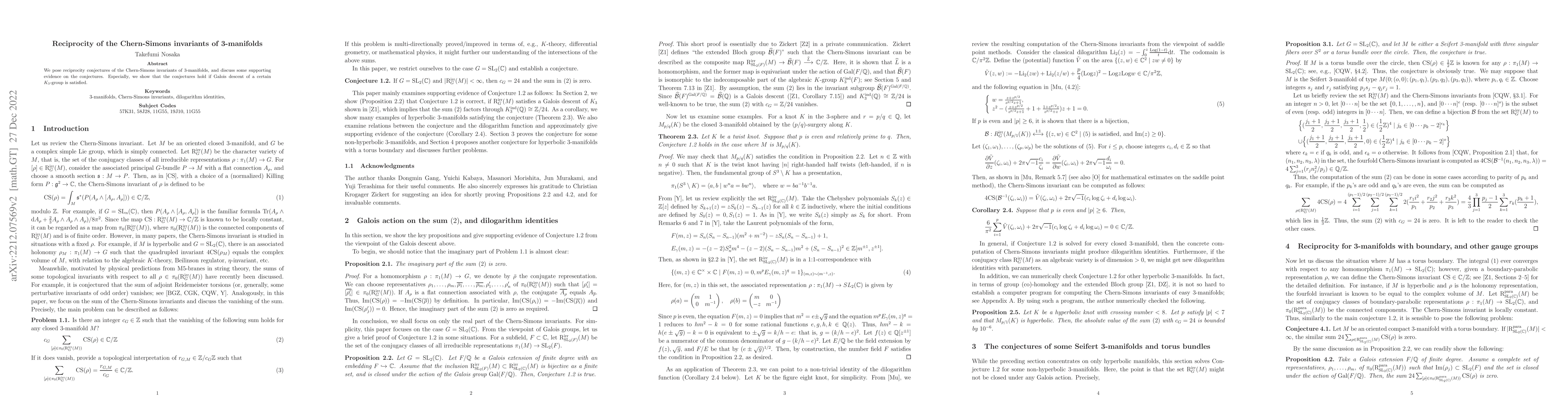 Thumbnail for Reciprocity of the Chern-Simons invariants of 3-manifolds