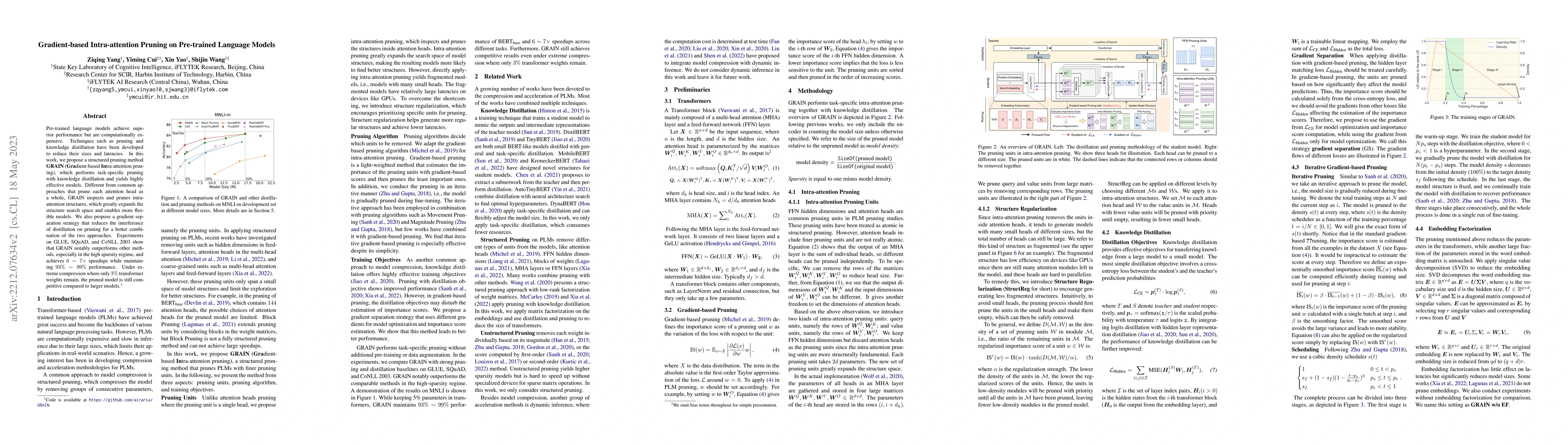 Thumbnail for Gradient-based Intra-attention Pruning on Pre-trained Language Models