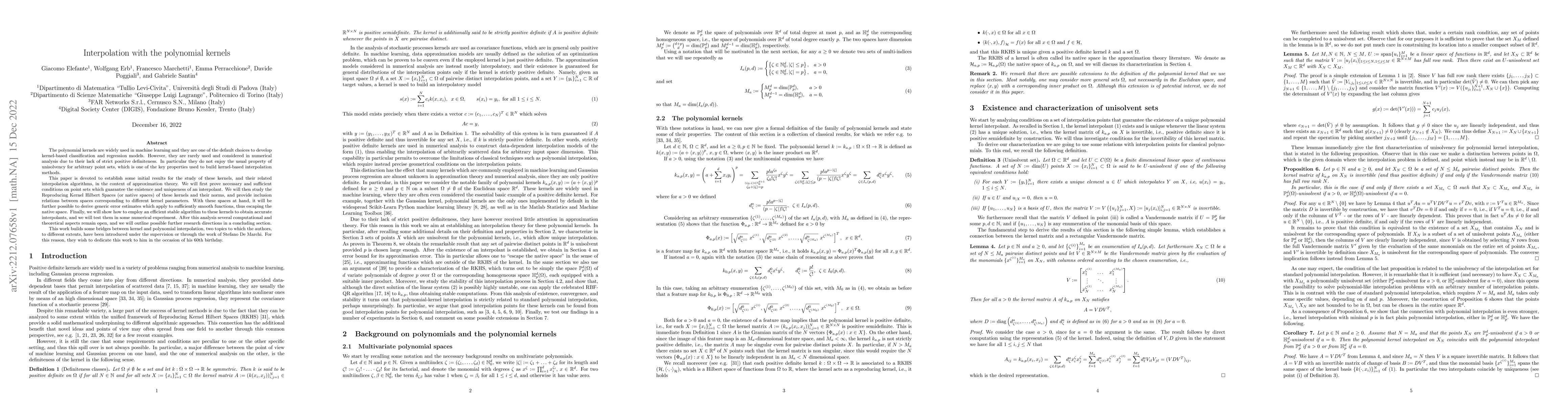Thumbnail for Interpolation with the polynomial kernels