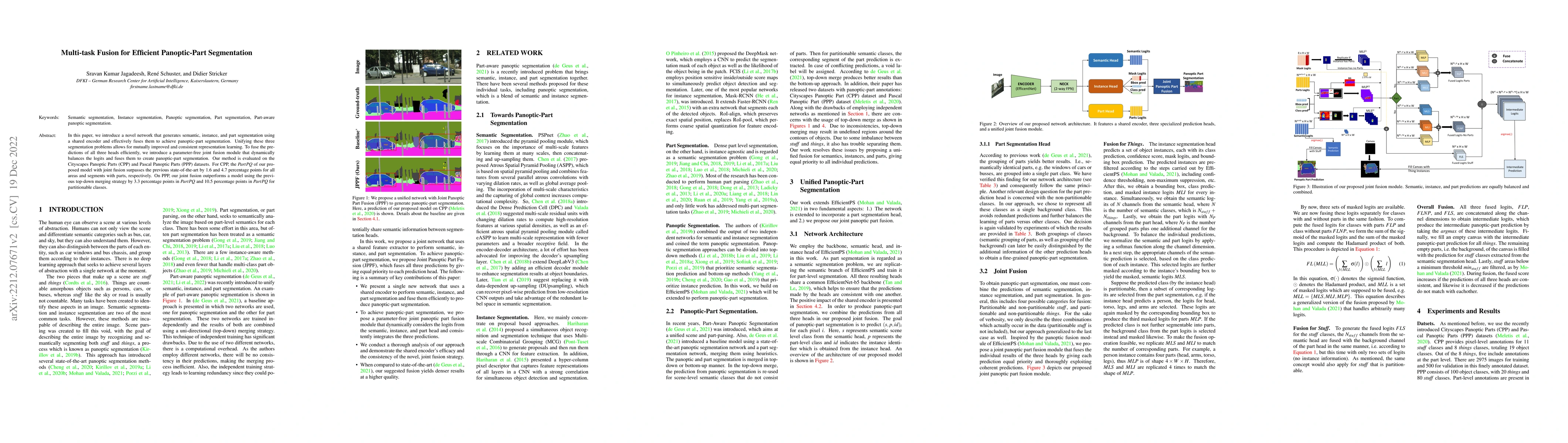 Thumbnail for Multi-task Fusion for Efficient Panoptic-Part Segmentation
