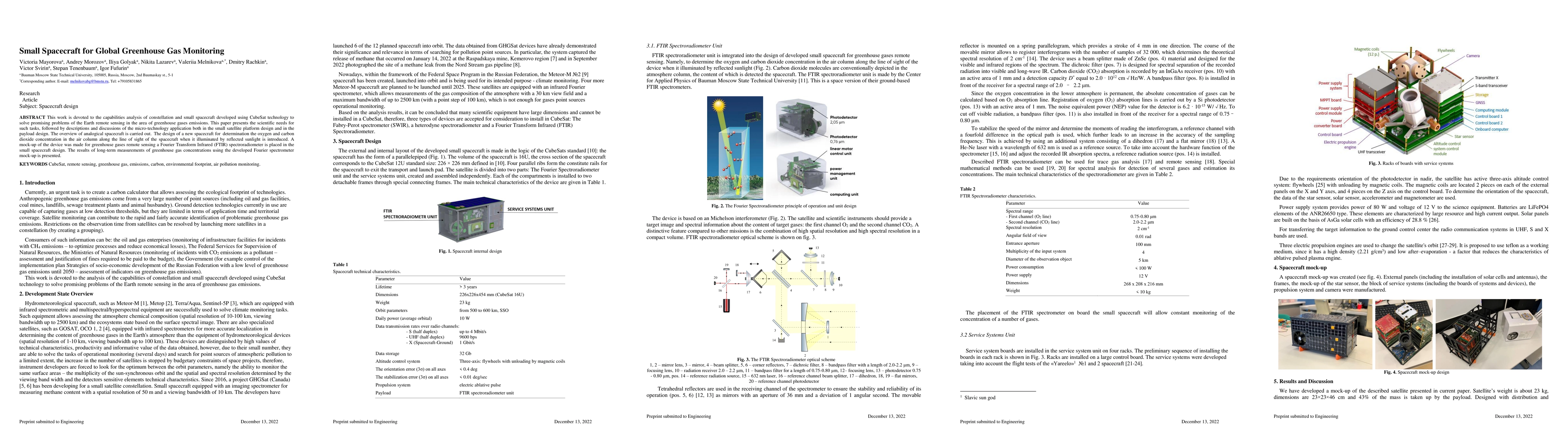 Thumbnail for Small Spacecraft for Global Greenhouse Gas Monitoring