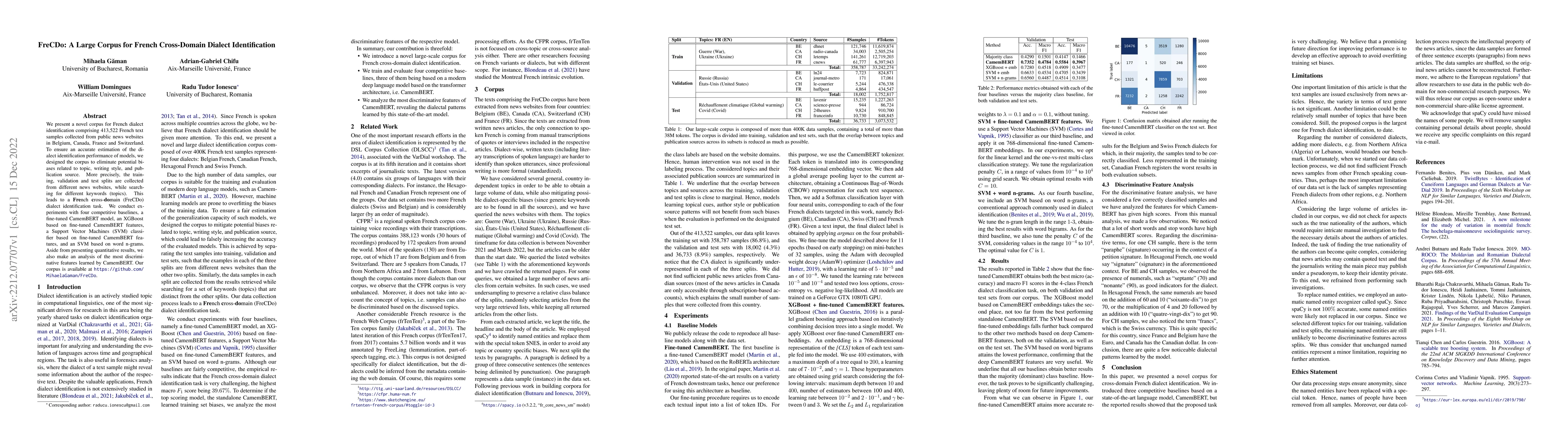 Thumbnail for FreCDo: A Large Corpus for French Cross-Domain Dialect Identification