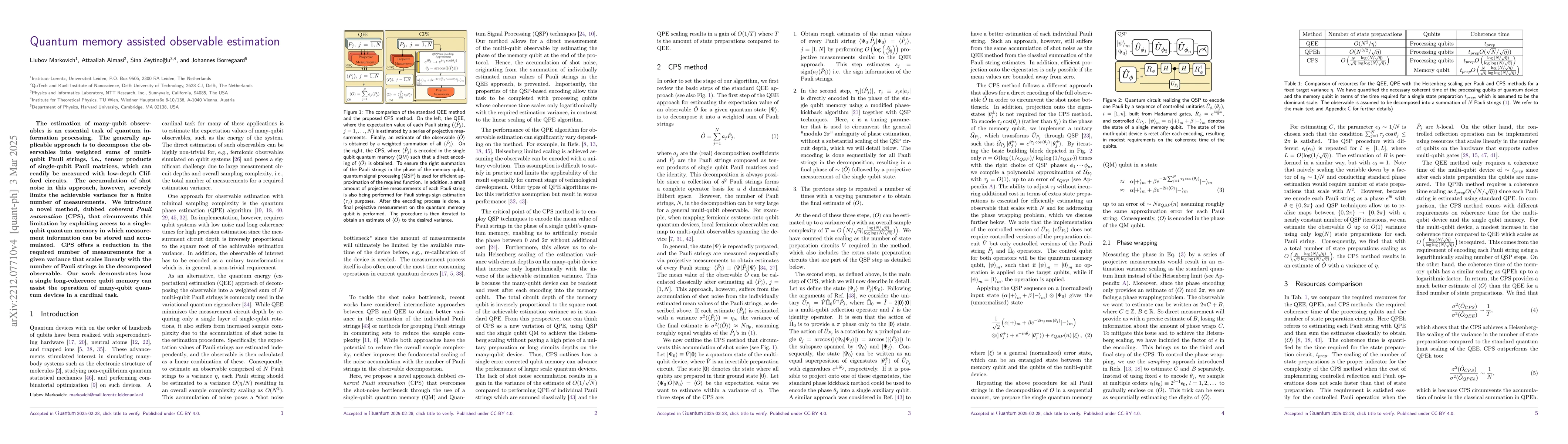 Thumbnail for Quantum memory assisted observable estimation