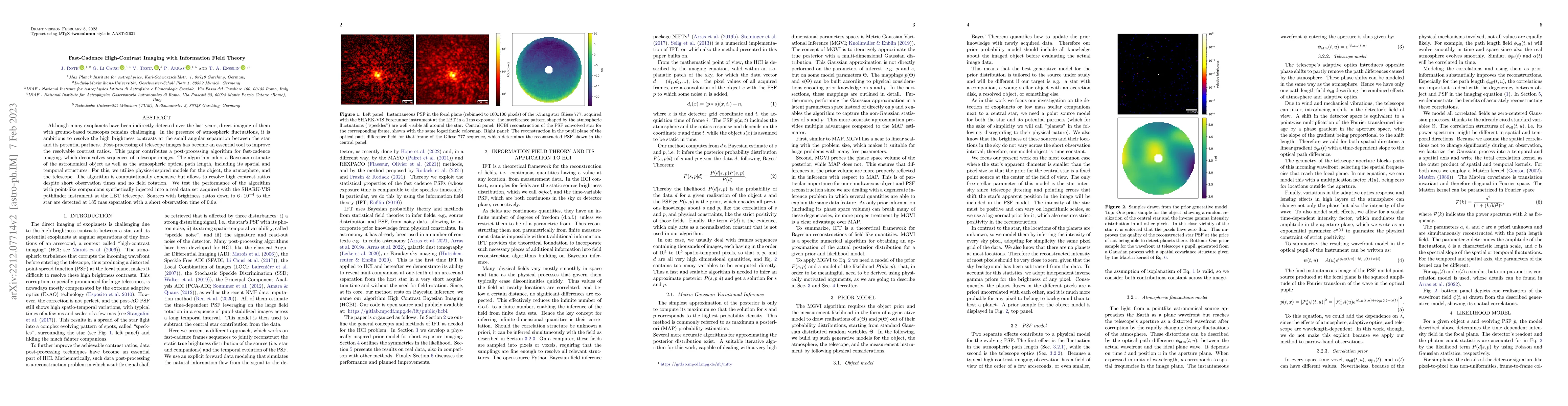 Thumbnail for Fast-Cadence High-Contrast Imaging with Information Field Theory