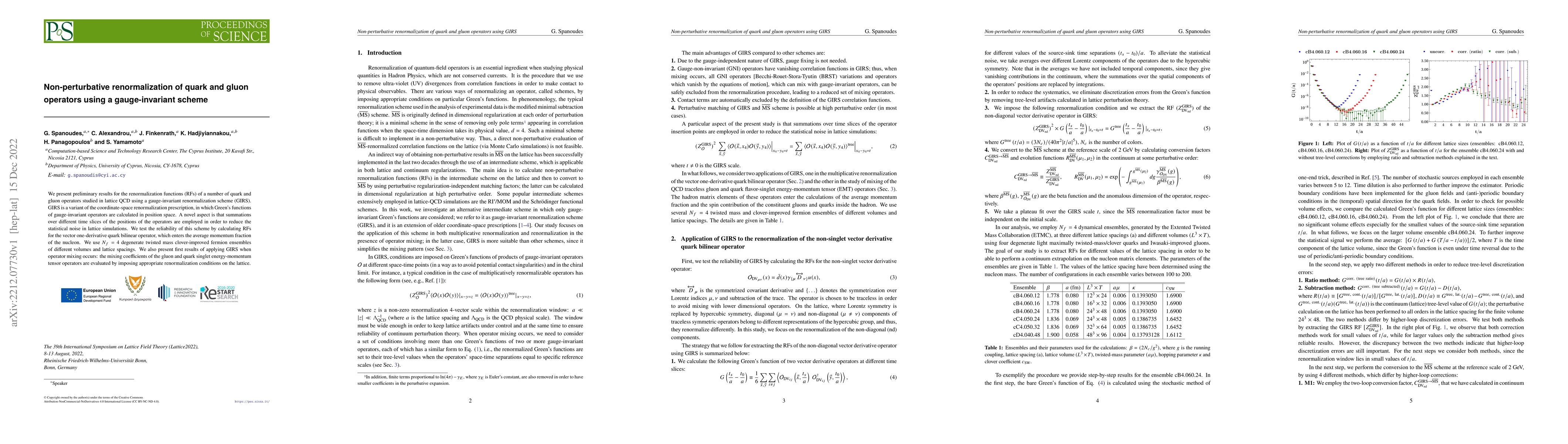 Thumbnail for Non-perturbative renormalization of quark and gluon operators using a
  gauge-invariant scheme