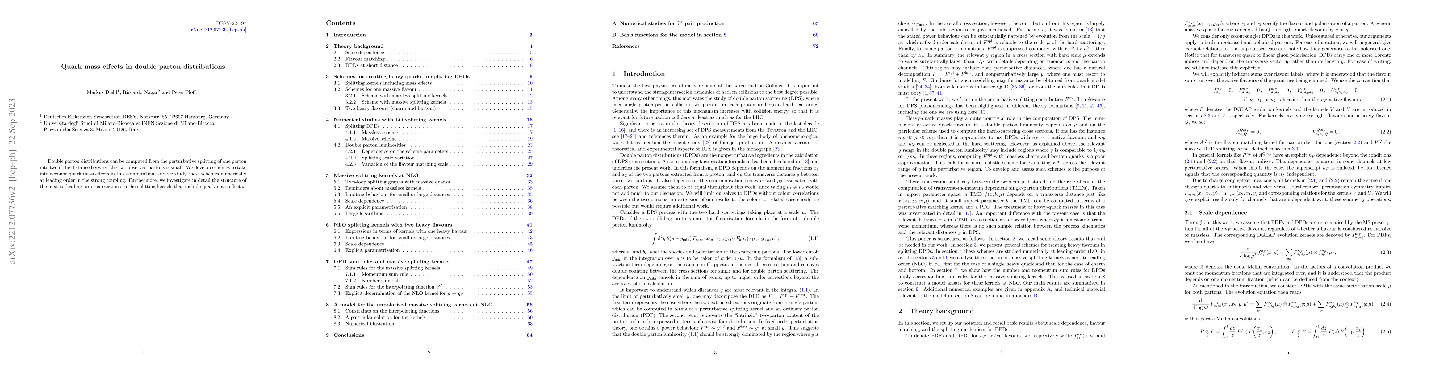 Thumbnail for Quark mass effects in double parton distributions