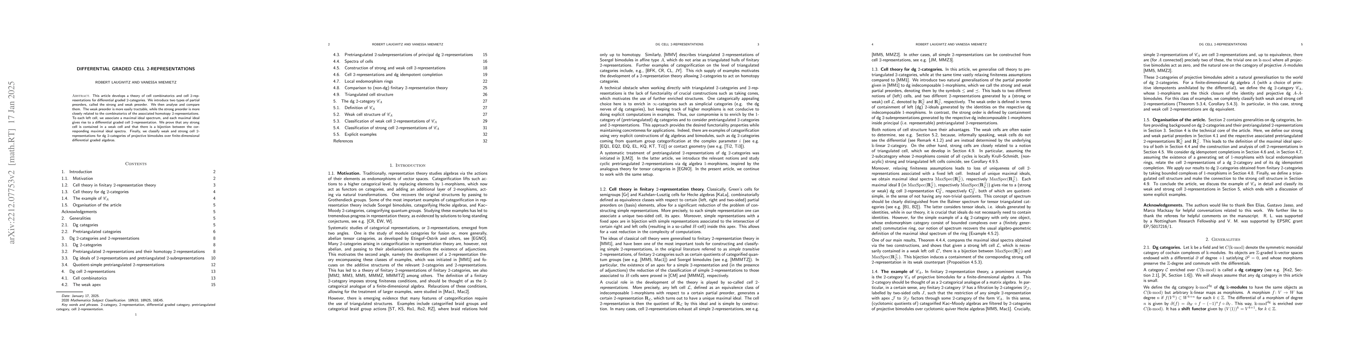 Thumbnail for Differential graded cell 2-representations