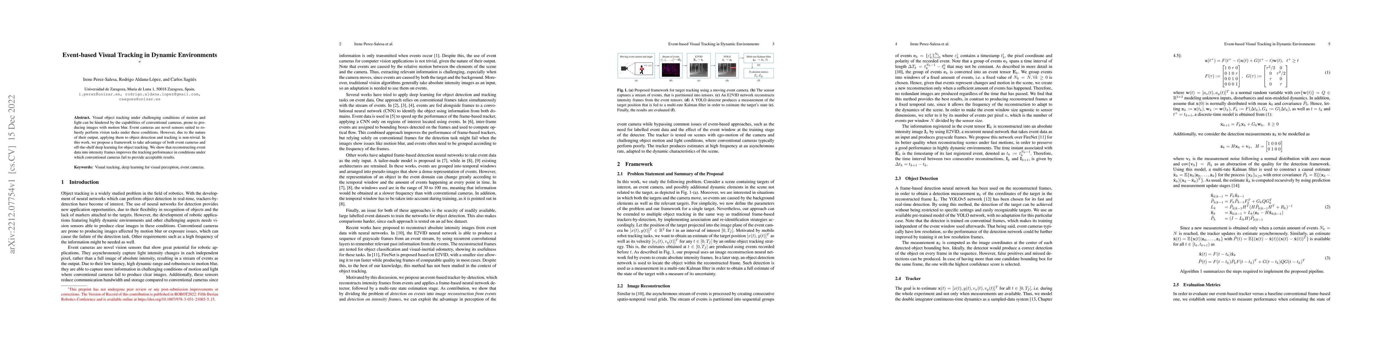 Thumbnail for Event-based Visual Tracking in Dynamic Environments
