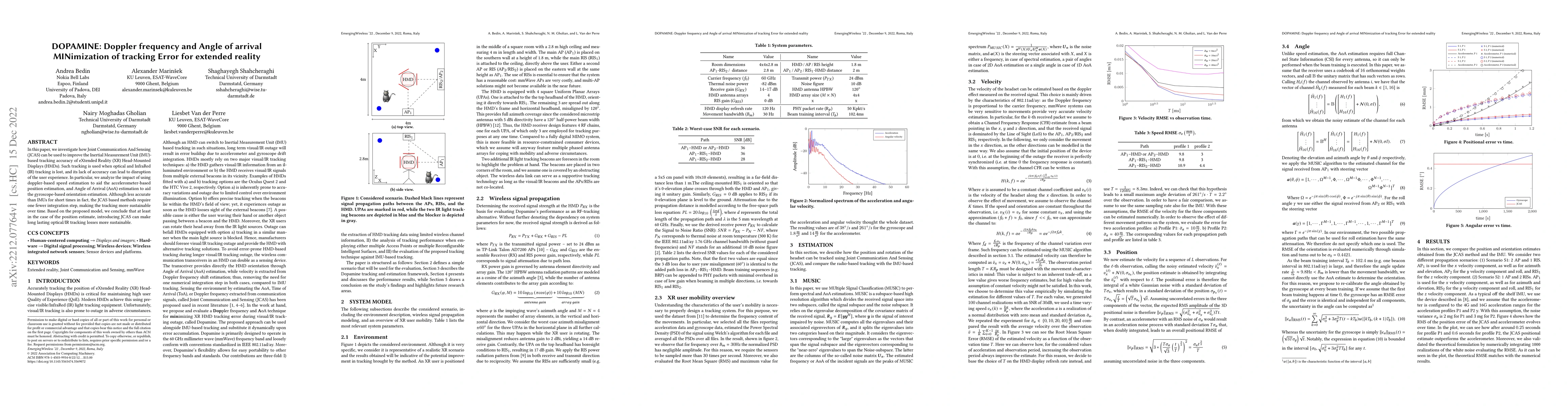 Thumbnail for DOPAMINE: Doppler frequency and Angle of arrival MINimization of
  tracking Error for extended reality