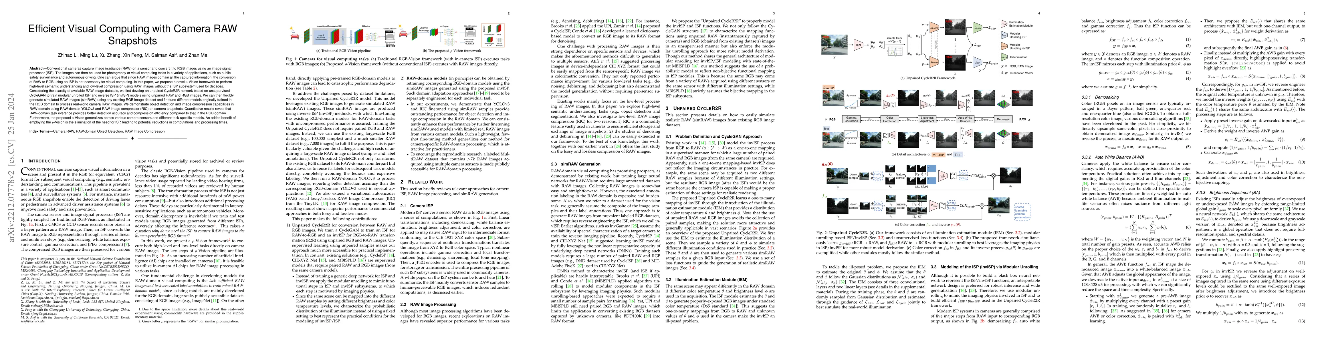Thumbnail for Efficient Visual Computing with Camera RAW Snapshots