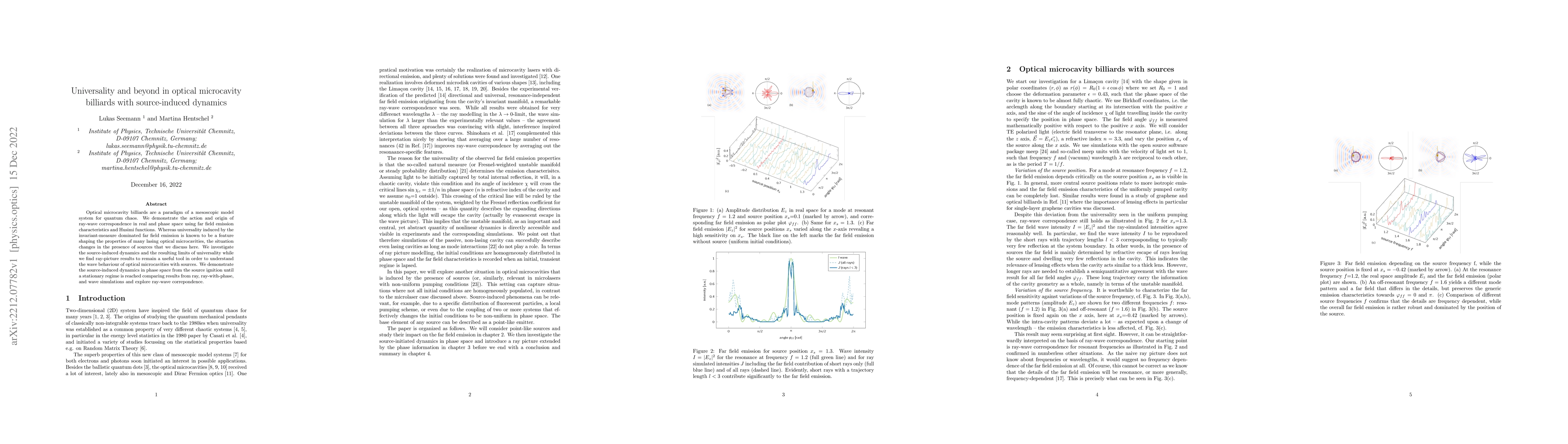 Thumbnail for Universality and beyond in optical microcavity billiards with
  source-induced dynamics