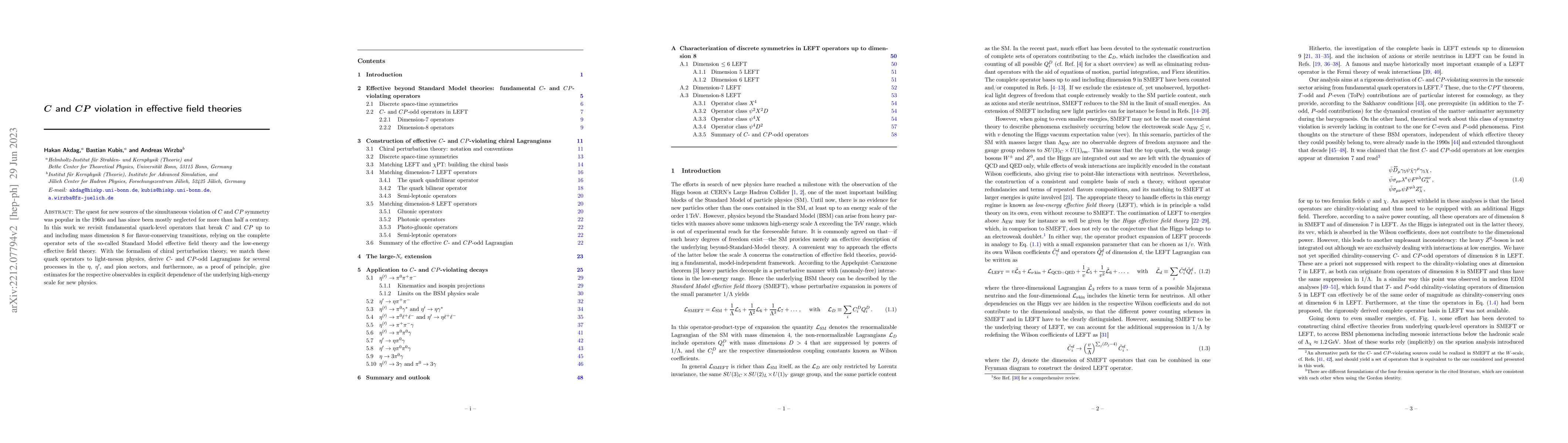 Thumbnail for $C$ and $CP$ violation in effective field theories