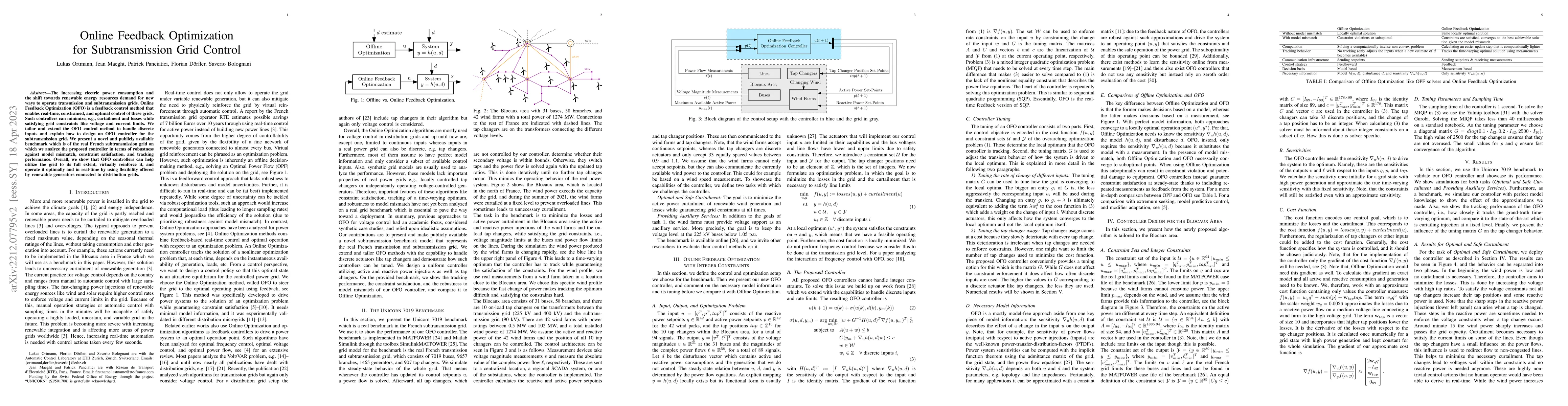 Thumbnail for Online Feedback Optimization for Subtransmission Grid Control