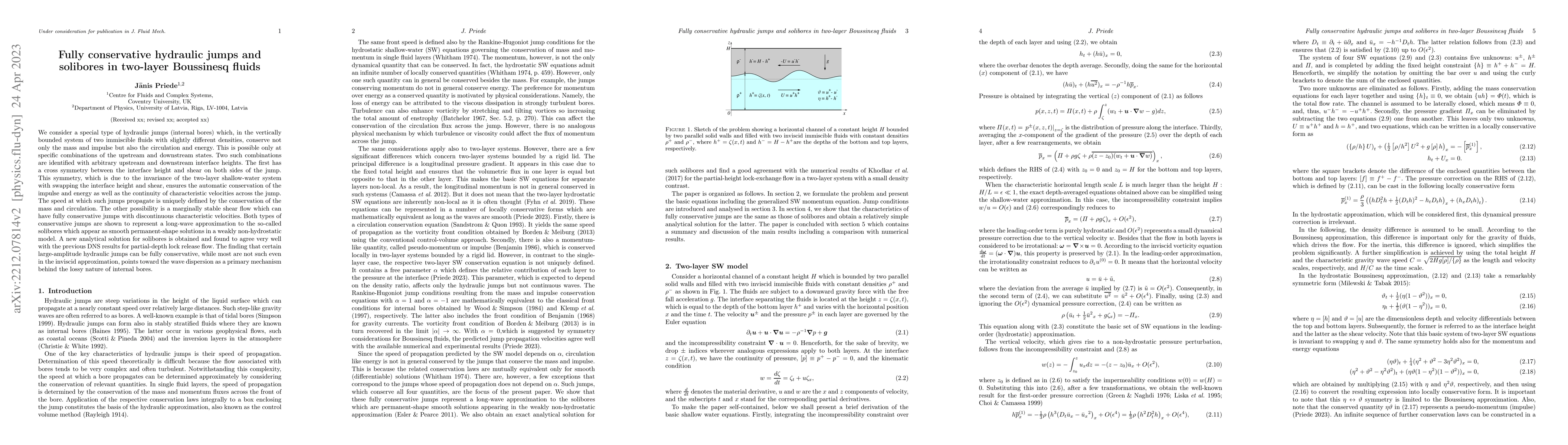 Thumbnail for Fully conservative hydraulic jumps and solibores in two-layer Boussinesq
  fluids