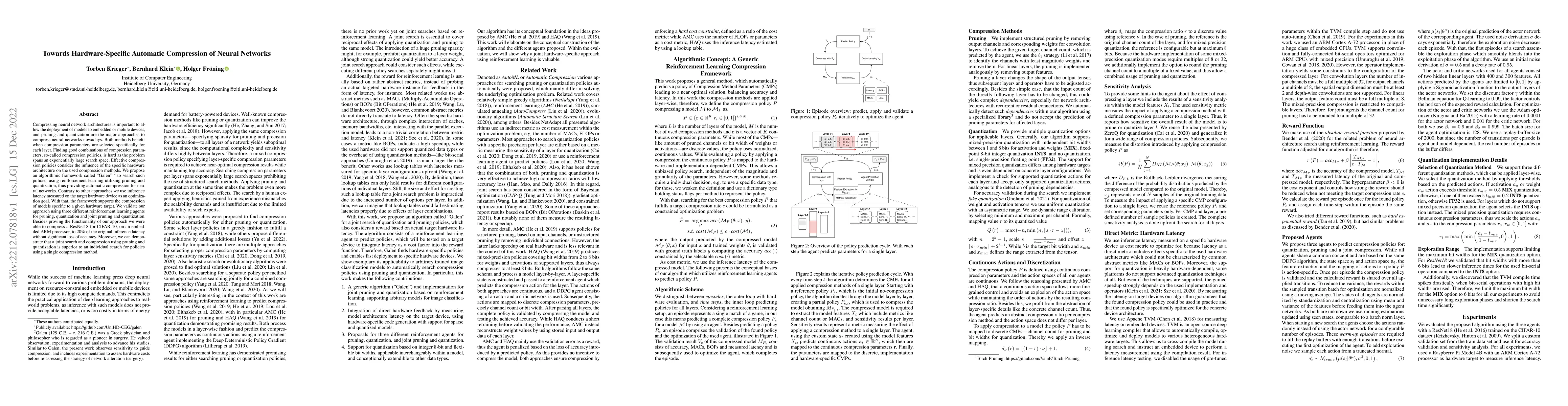 Thumbnail for Towards Hardware-Specific Automatic Compression of Neural Networks