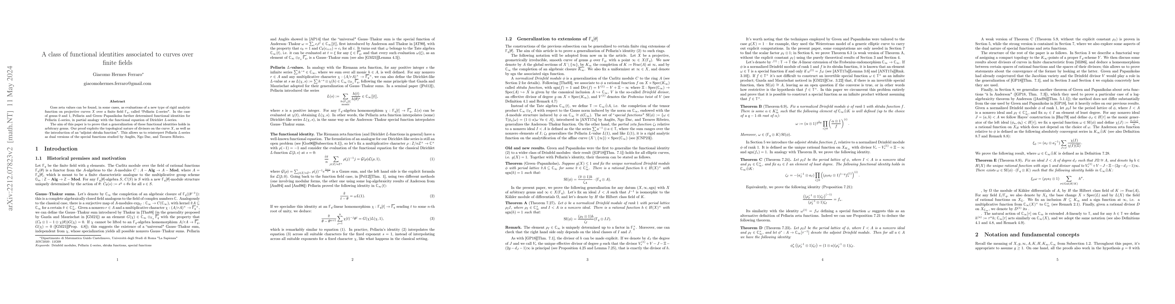 Thumbnail for A class of functional identities associated to curves over finite fields