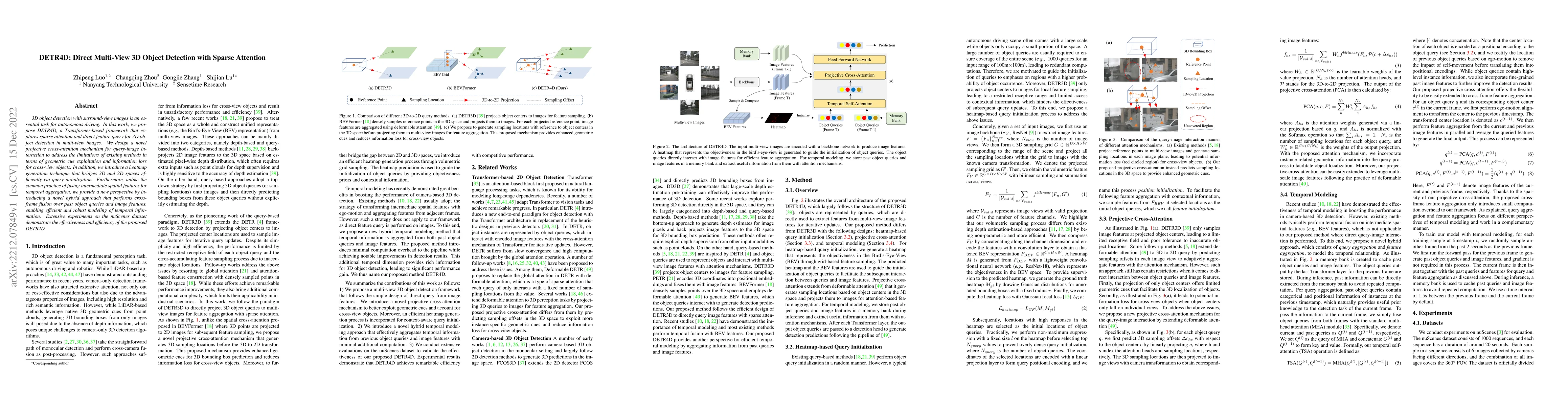 Thumbnail for DETR4D: Direct Multi-View 3D Object Detection with Sparse Attention
