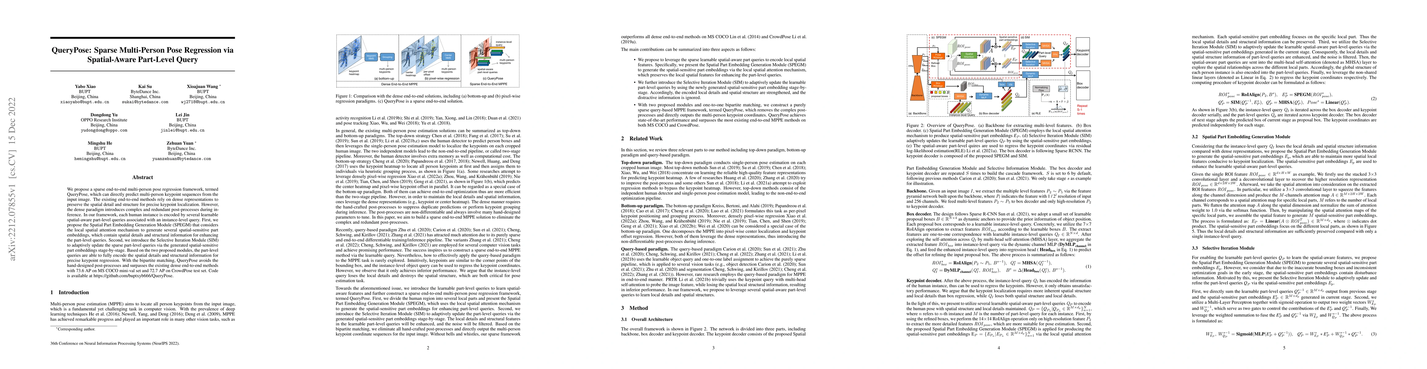 Thumbnail for QueryPose: Sparse Multi-Person Pose Regression via Spatial-Aware
  Part-Level Query