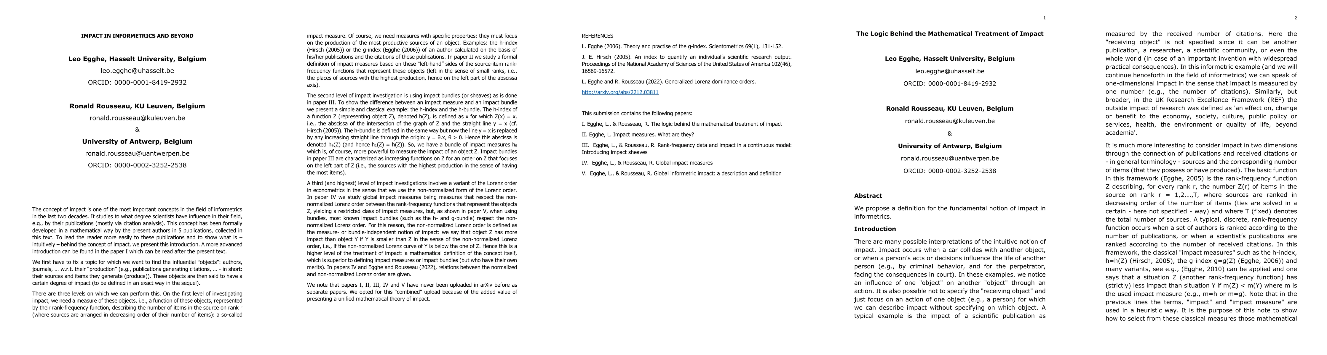 Thumbnail for Impact in informetrics and beyond