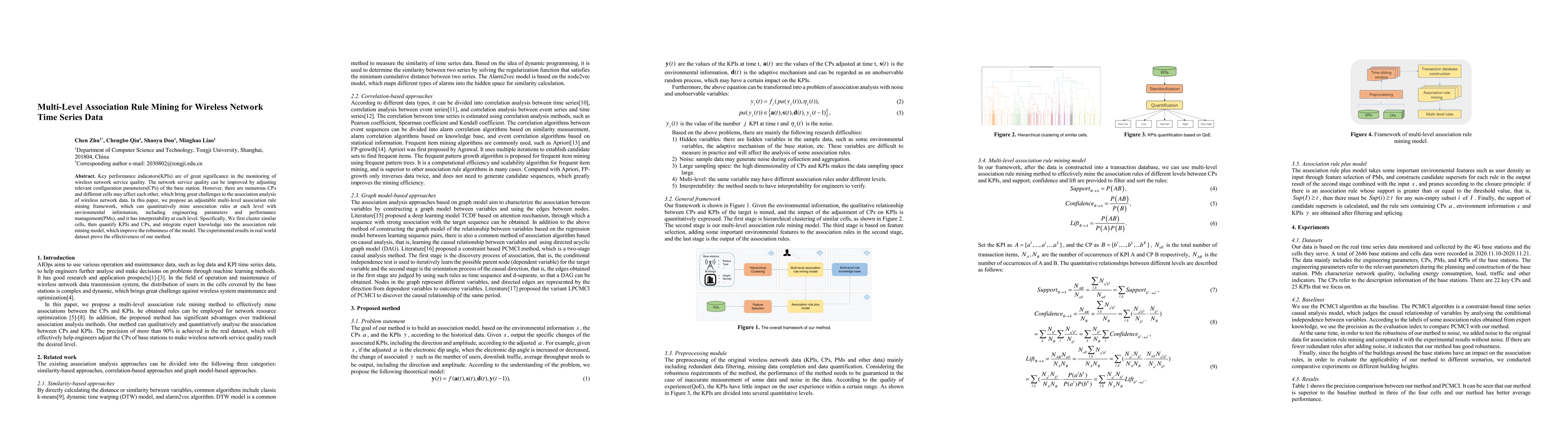 Thumbnail for Multi-Level Association Rule Mining for Wireless Network Time Series
  Data