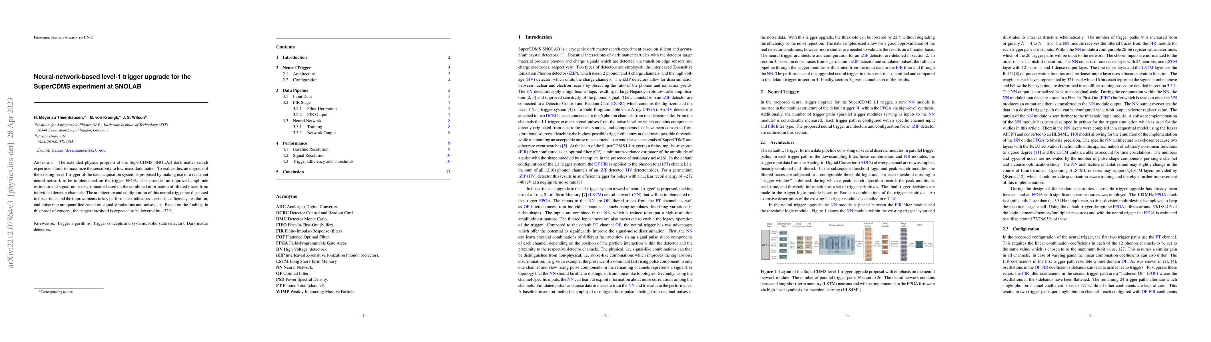 Thumbnail for Neural-network-based level-1 trigger upgrade for the SuperCDMS
  experiment at SNOLAB