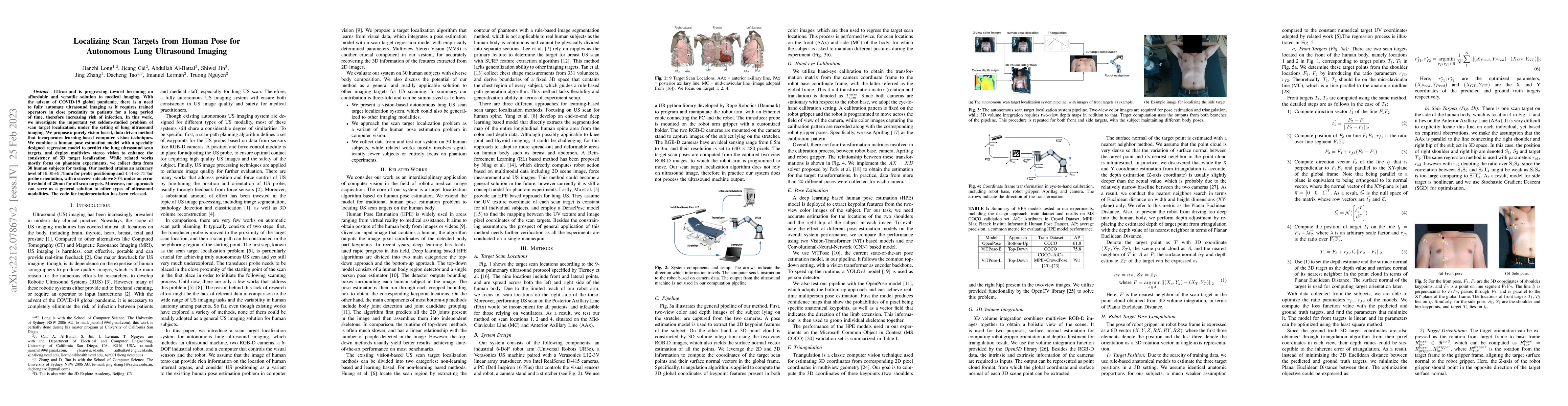 Thumbnail for Localizing Scan Targets from Human Pose for Autonomous Lung Ultrasound
  Imaging