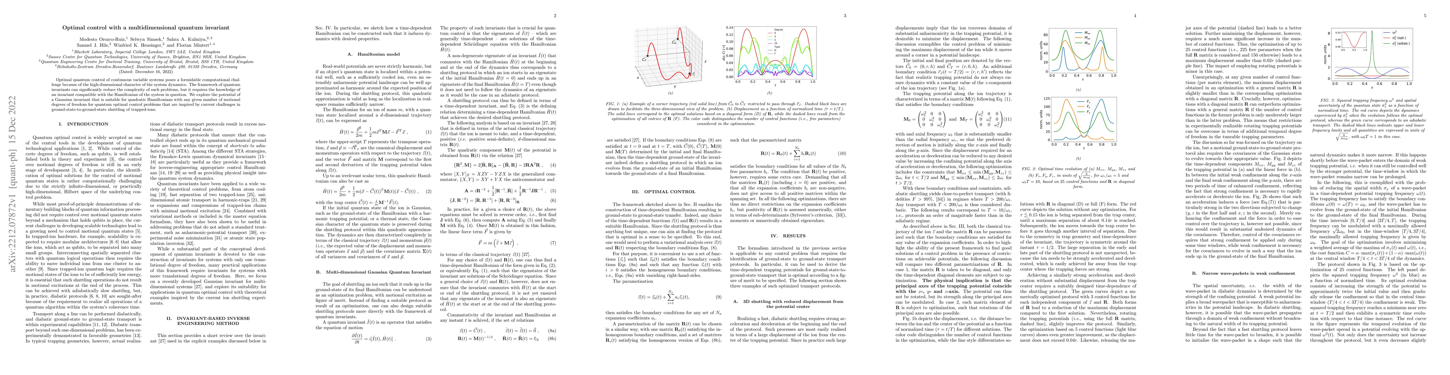 Thumbnail for Optimal control with a multidimensional quantum invariant