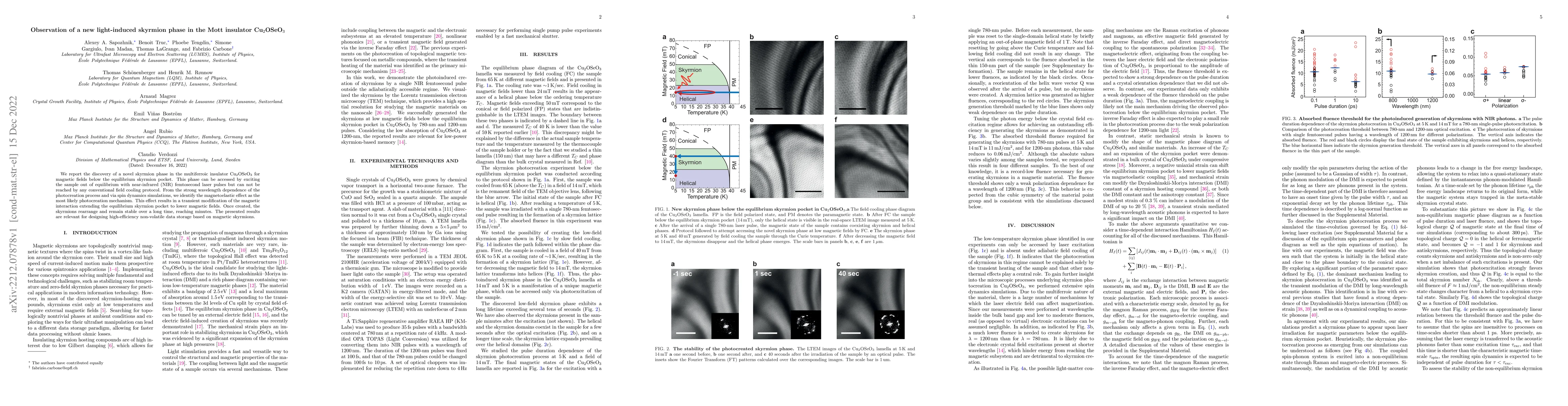 Thumbnail for Observation of a new light-induced skyrmion phase in the Mott insulator
  Cu2OSeO3
