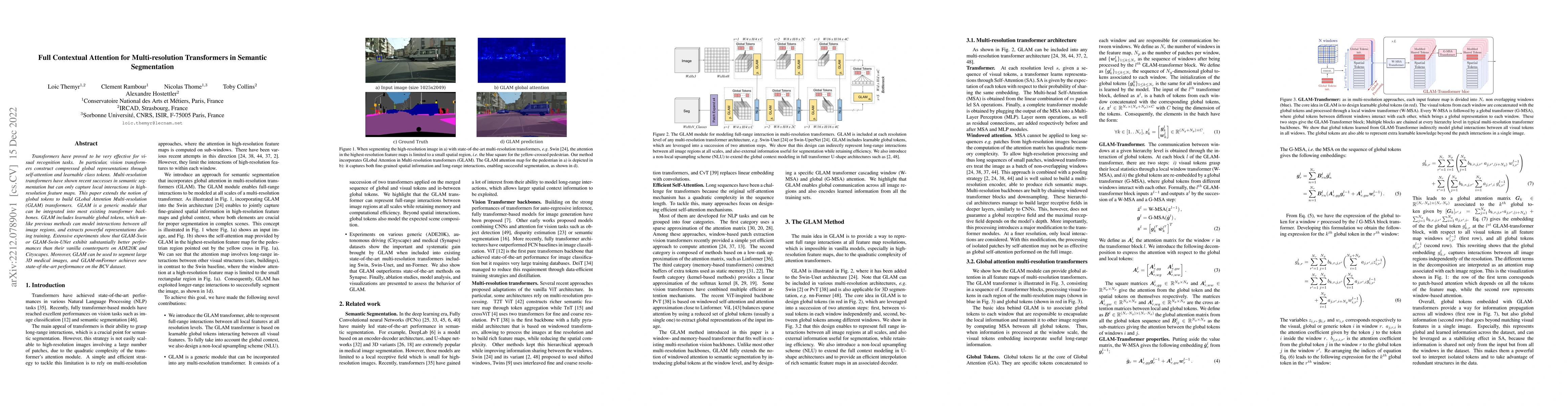 Thumbnail for Full Contextual Attention for Multi-resolution Transformers in Semantic
  Segmentation