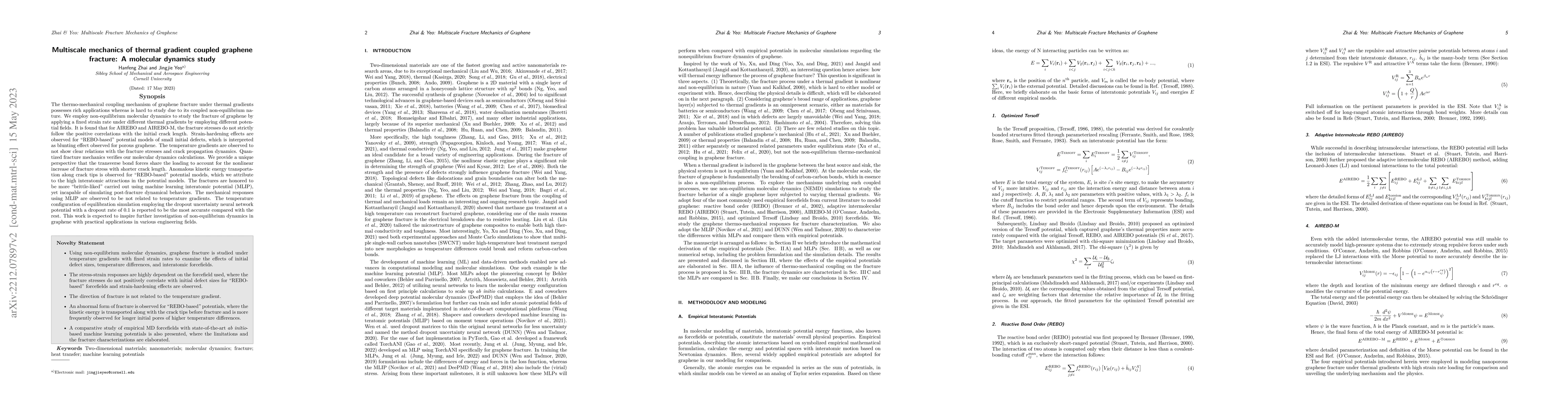 Thumbnail for Multiscale mechanics of thermal gradient coupled graphene fracture: A
  molecular dynamics study