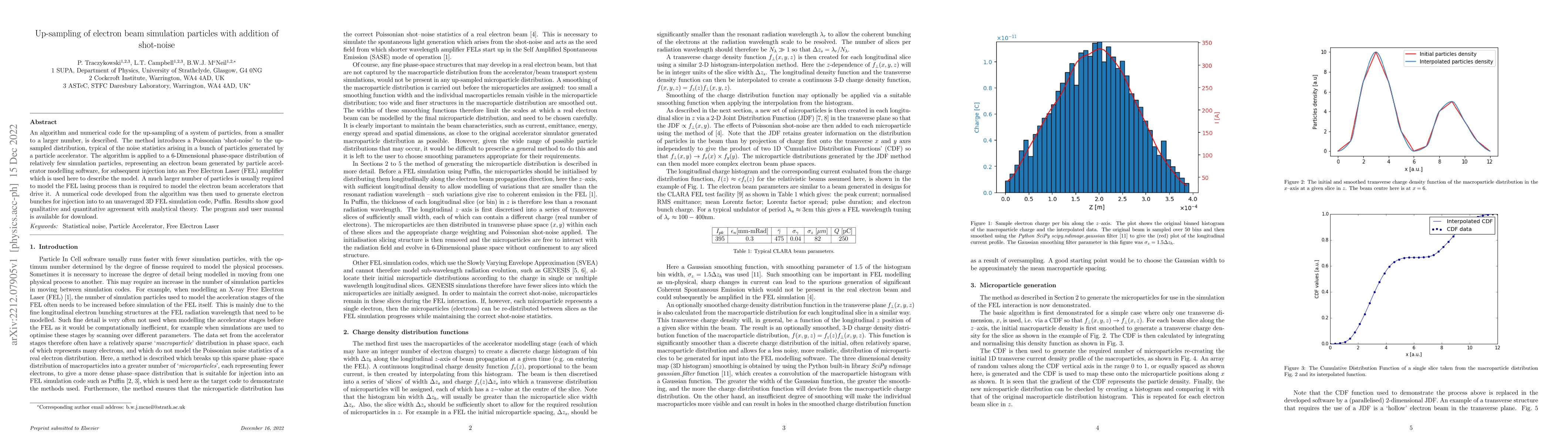 Thumbnail for Up-sampling of electron beam simulation particles with addition of
  shot-noise