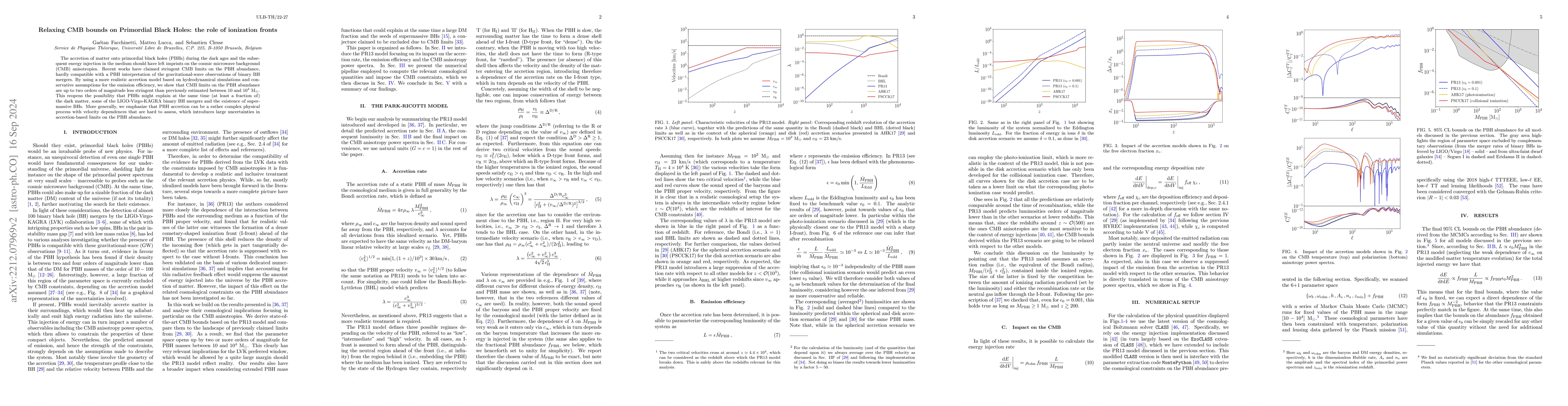 Thumbnail for Relaxing CMB bounds on Primordial Black Holes: the role of ionization
  fronts
