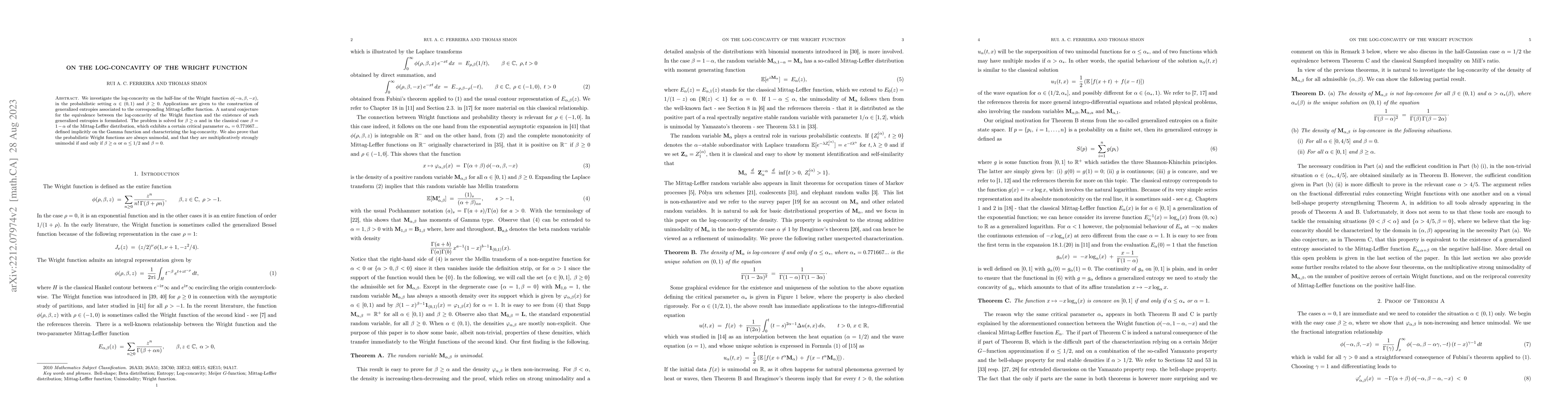 Thumbnail for On the log-concavity of the Wright function