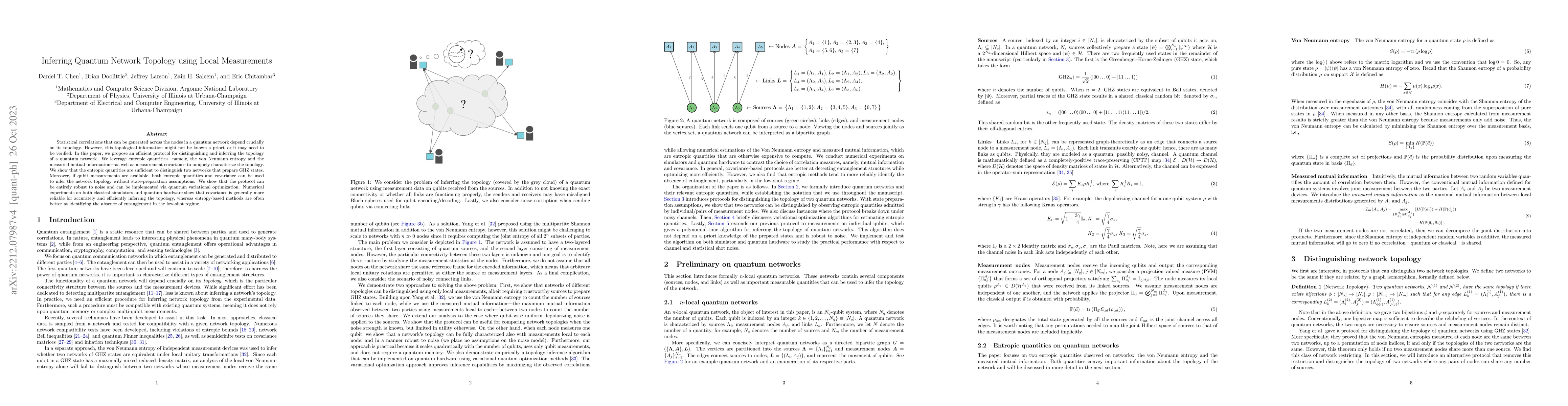 Thumbnail for Inferring Quantum Network Topology using Local Measurements