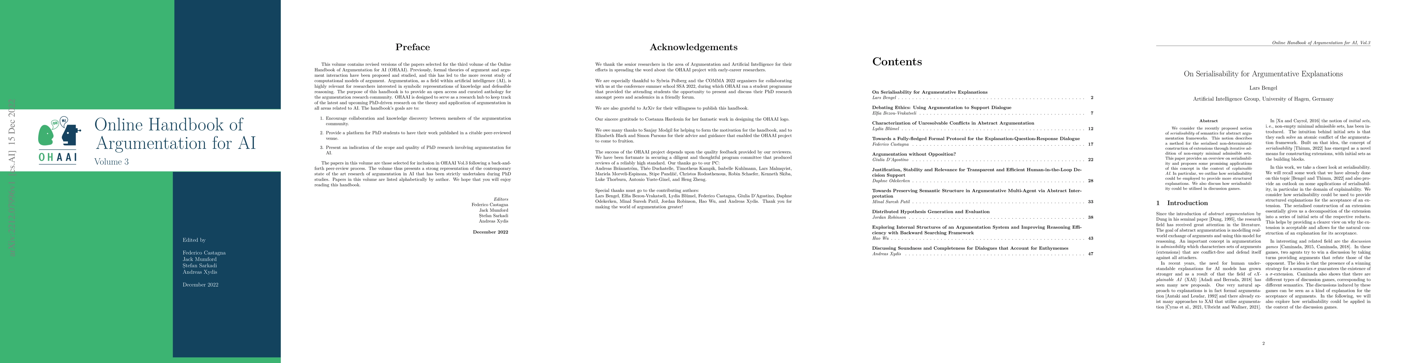 Thumbnail for Online Handbook of Argumentation for AI: Volume 3
