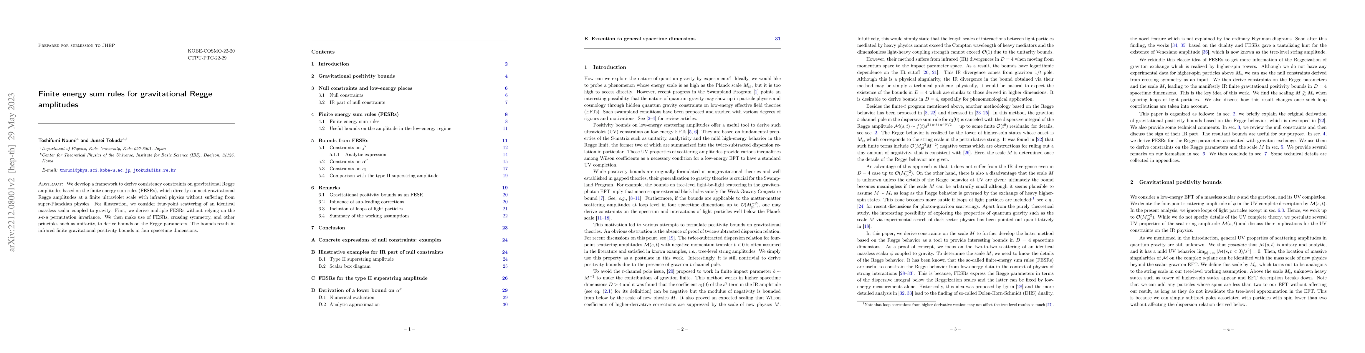 Thumbnail for Finite energy sum rules for gravitational Regge amplitudes