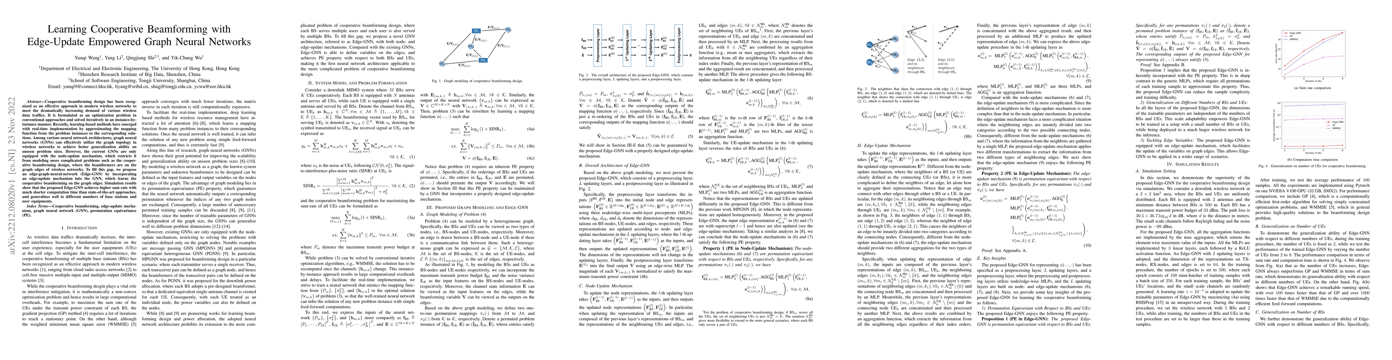 Thumbnail for Learning Cooperative Beamforming with Edge-Update Empowered Graph Neural
  Networks