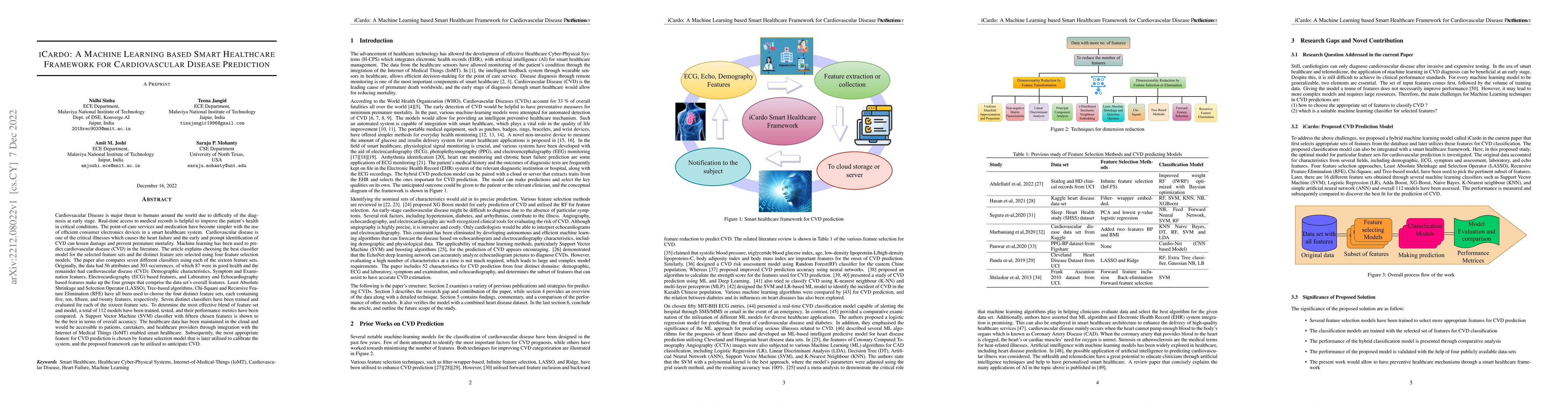 Thumbnail for iCardo: A Machine Learning Based Smart Healthcare Framework for
  Cardiovascular Disease Prediction