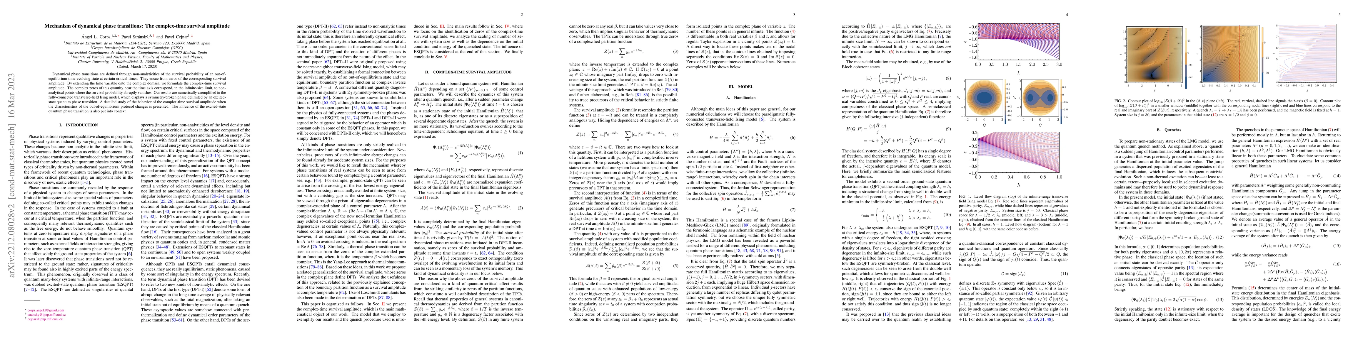 Thumbnail for Mechanism of dynamical phase transitions: The complex-time survival
  amplitude